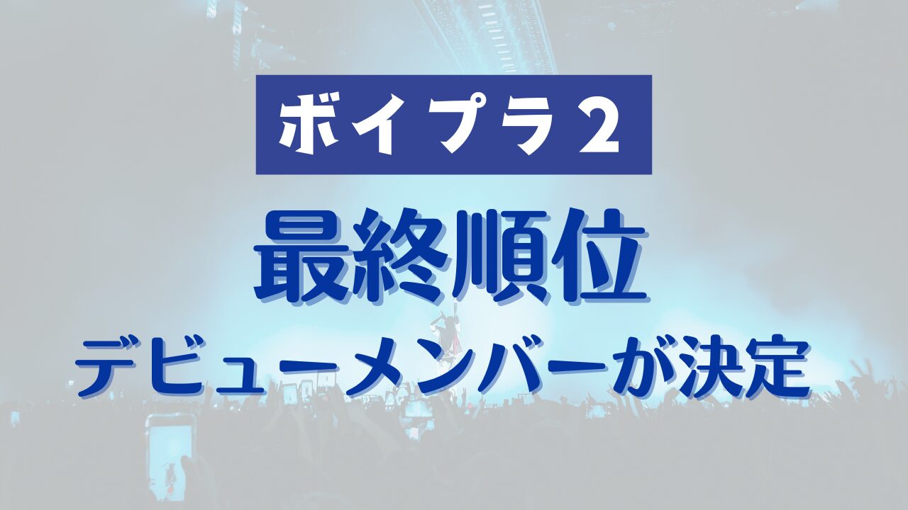 【ボイプラ2 最終順位】8名がALPHA DRIVE ONEとしてデビュー